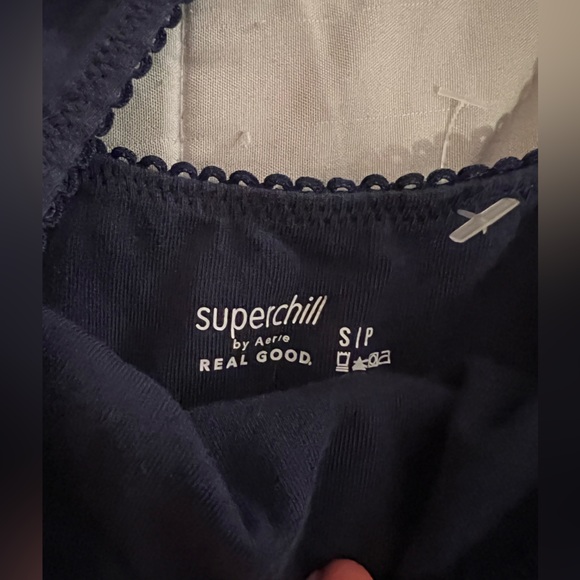 Aerie Superchill Bralette Navy Blue - Picture 3 of 3
